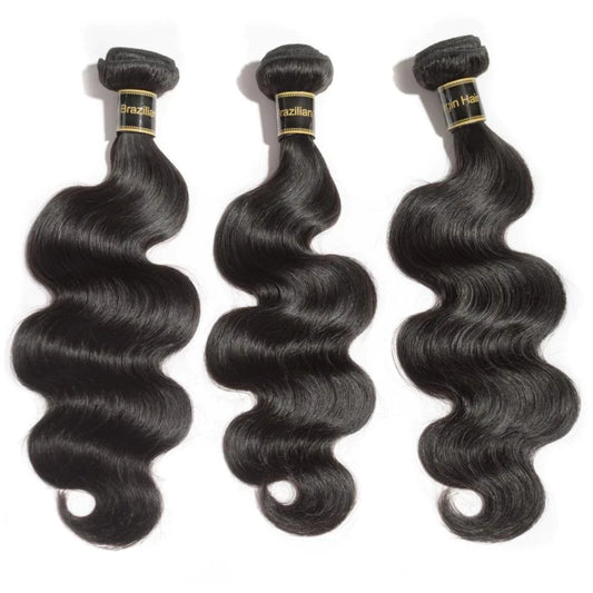 10-40 Inch Body Wavy Virgin Hair #1B Natural Black