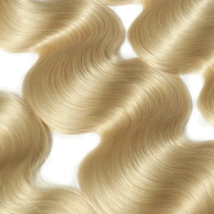 12-30 Inch #613 Lightest Blonde Body Wavy Colored Remy Hair