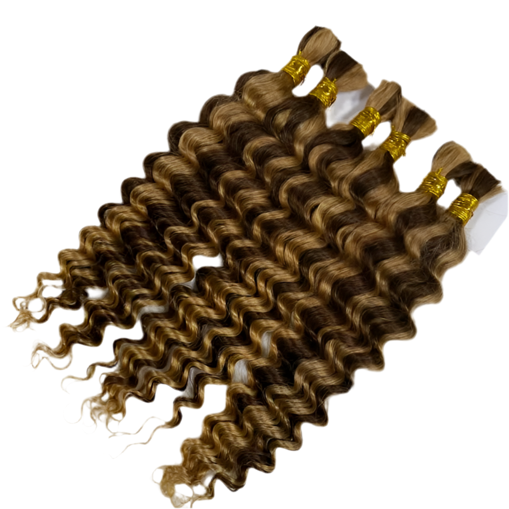 HoneyBee Blonde Deep Wave - Braiding Hair 100% Human