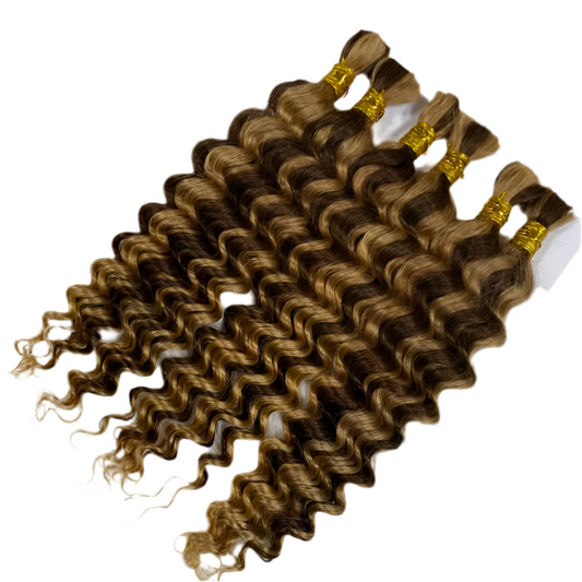 HoneyBee Blonde Deep Wave - Braiding Hair 100% Human