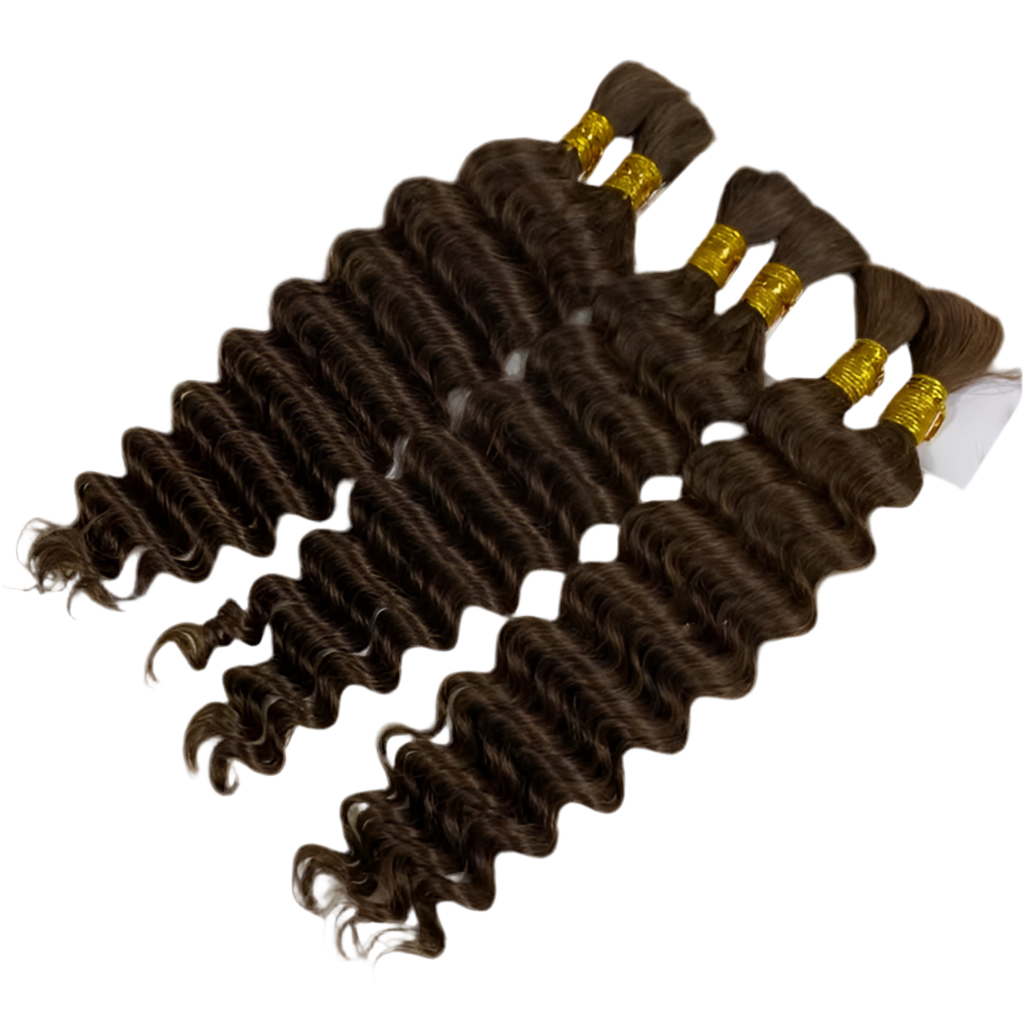 Chocolate Brown Deep Wave - Braiding Hair 100% Human