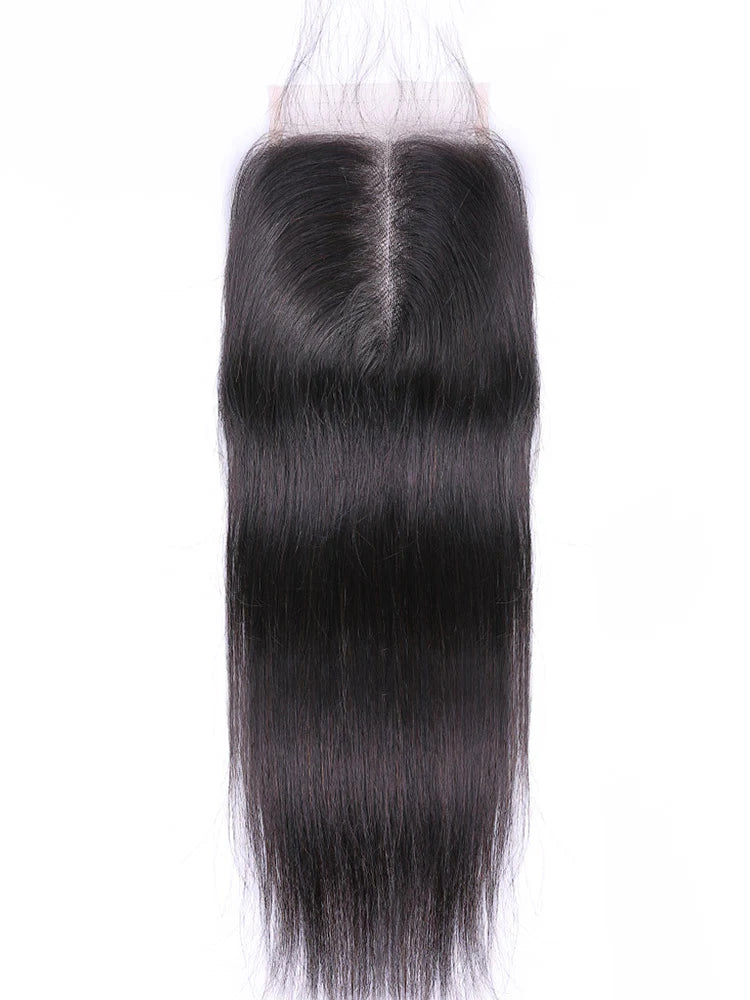 14-20 Inch 4" x 4" HD Straight Free Parted Lace Closure #1B Natural Black