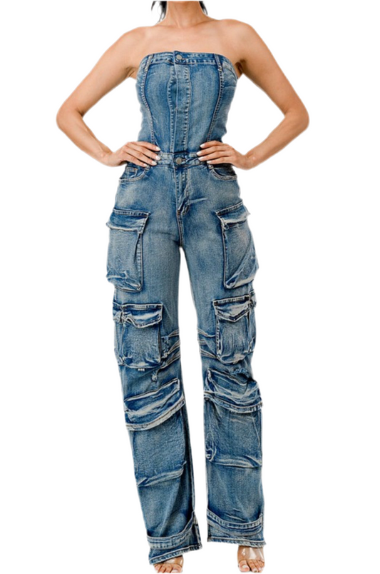 DENIM JUMPSUIT