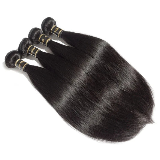 10-40 Inch Straight Virgin Hair #1B Natural Black