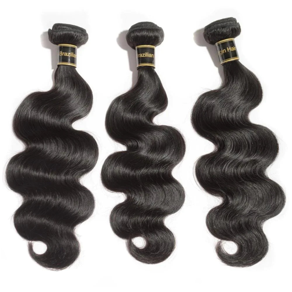 10-40 Inch Body Wavy Virgin Hair #1B Natural Black