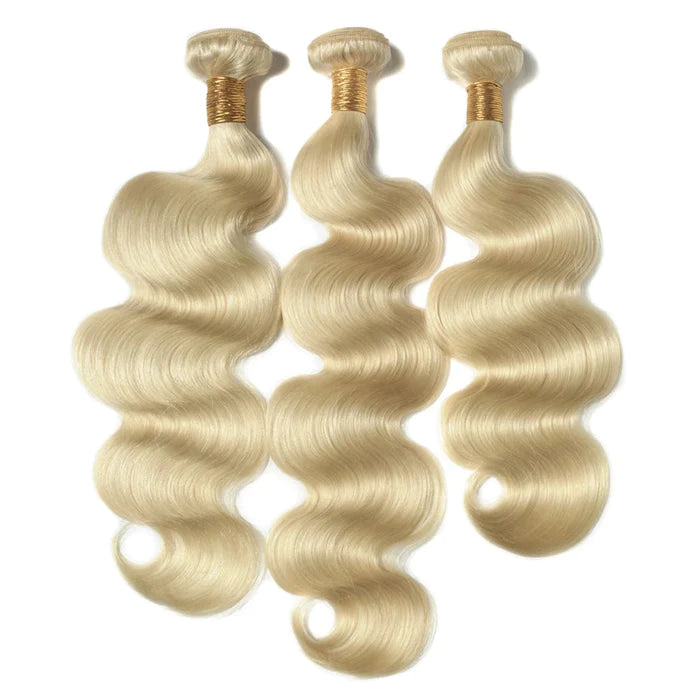 12-30 Inch #613 Lightest Blonde Body Wavy Colored Remy Hair