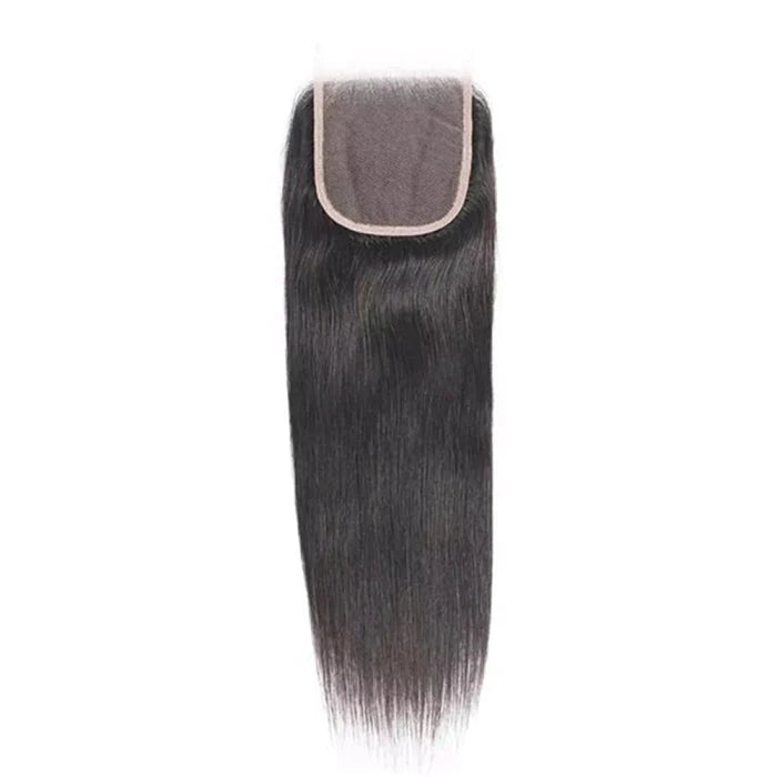 14-20 Inch 5" x 5" HD Straight Free Parted Lace Closure #1B Natural Black